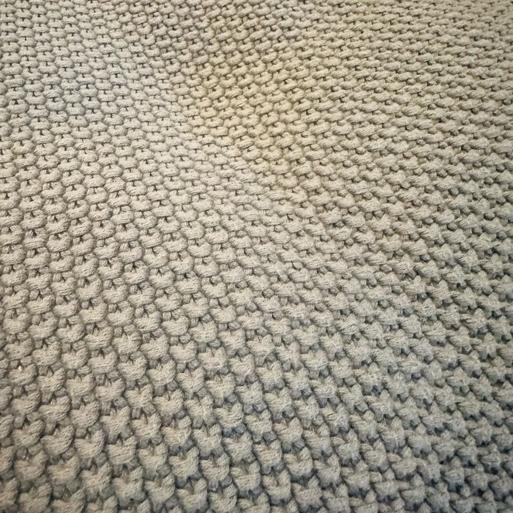 West Elm Blue Teal Cotton Throw Blanket